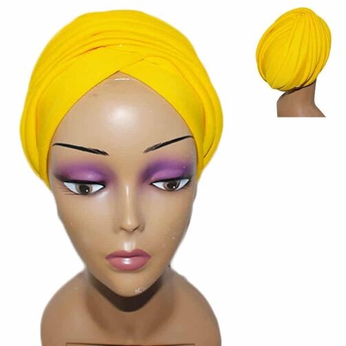Bonnet gonflant pour femme - Jaune – Image 1