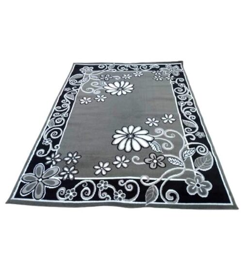 Tapis De Salon - 160-220 - Gris/Noir – Image 1
