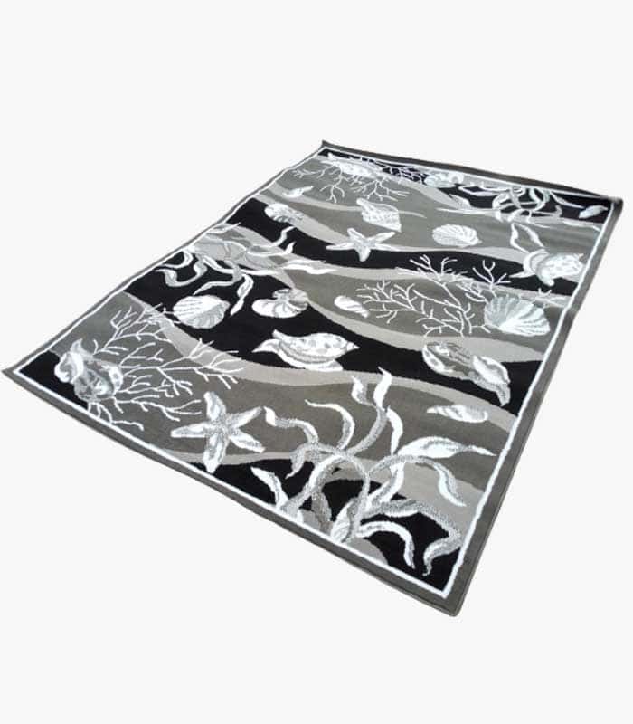 Tapis De Salon - 160- 220 - Gris/Noir – Image 1