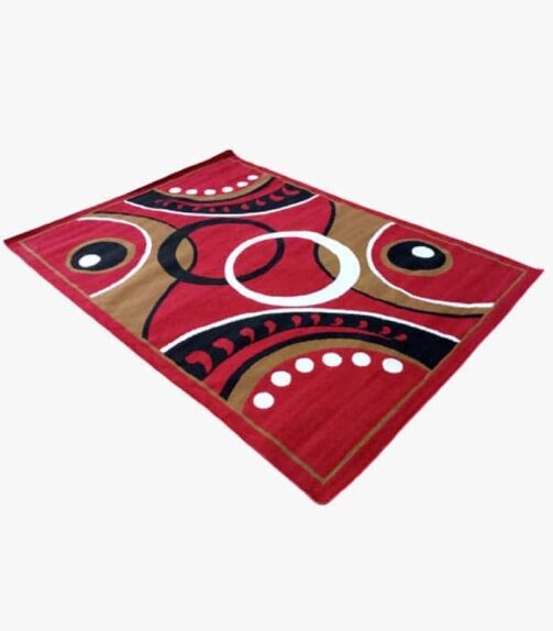 Tapis De Salon - 160- 220 - Rouge/Noir et Marron – Image 1