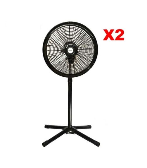 Ilux 2 Ventilateurs 18" - LXF-1805 - 5 Hélices - Noir – Image 1