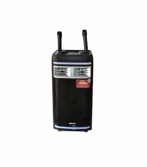 JIEPAK Haut-Parleur Portable Rechargeable Avec 2 Microphones - Noir – Image 1