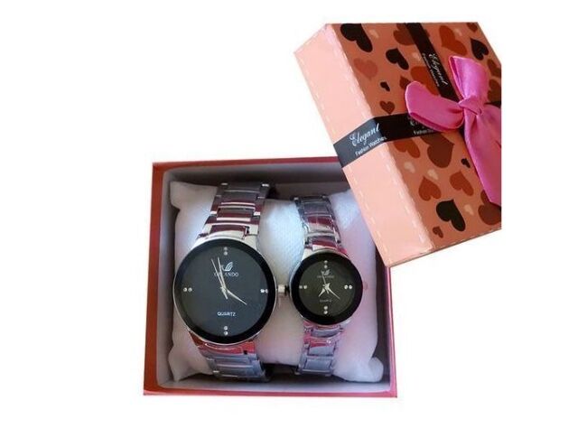 Lot de 2 Montres pour couple - Argent – Image 1