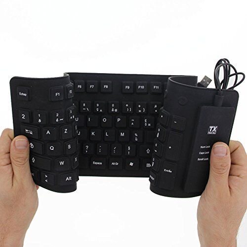 Clavier Flexible AZERTY Compatible avec tout types d'ordinateurs – Image 1