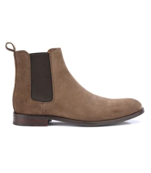 Chelsea boots homme Velours Taupe - DAWSON II GOMME - Bexley – Image 1