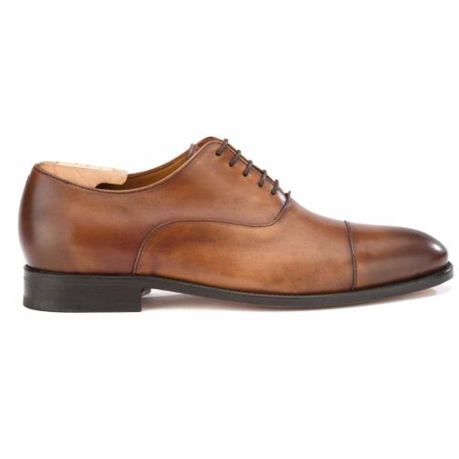 Chaussures Richelieu homme Cognac Patiné semelle cuir - WINFORD – Image 1