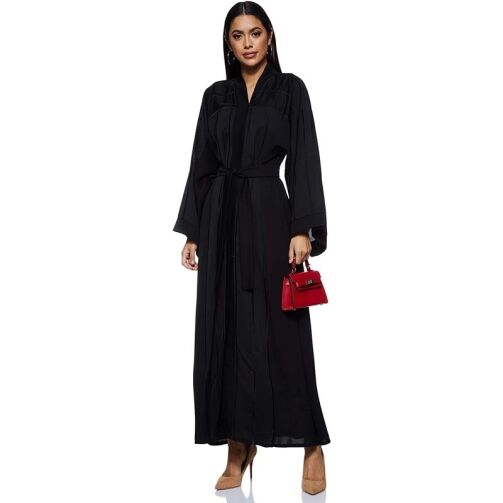 Robe longue Abaya pour femmes - Nukhbaa - Noir – Image 1