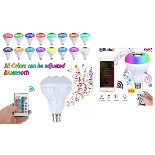 2 Ampoules LED Musik Bluetooth Multicolore + 2 Télécommandes très Pratique Et Incassables – Image 1