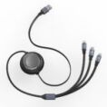 Câble USB Micro Et Type C Miroir Lumineux Rétractable 3 En 1 – Image 2