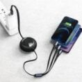 Câble USB Micro Et Type C Miroir Lumineux Rétractable 3 En 1 – Image 3