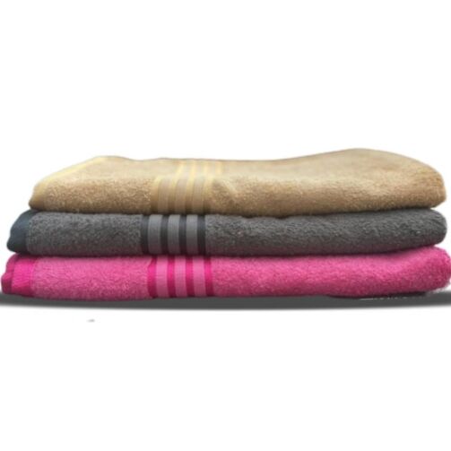Lot de 3 Grandes Serviettes De Bain - Multicolore – Image 1