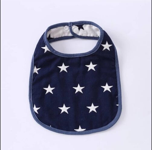 Bavoir double face - Bleu – Image 1