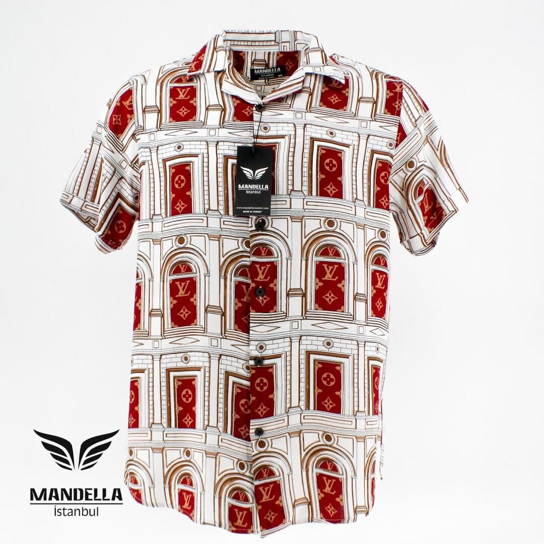Chemise à manches courtes Mandella - Rouge – Image 1