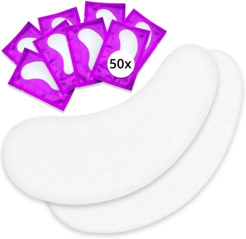 50 paires de Patchs rehaussement de cils, Patch pour Extension Cils, non pelucheux, gel patch yeux,teinture cils, kit extension cils, outil de beauté – Image 1