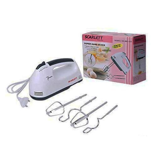 Scarlett Mixeur Batteur Electrique à Main - 180 W - 7 Vitesses - Blanc – Image 1