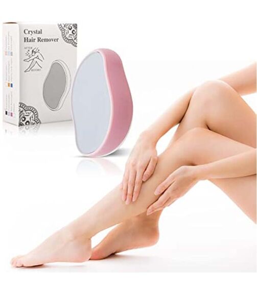 Gomme à cheveux en cristal, outil d'épilation indolore V2COM pour bras, jambes, dos – Image 1