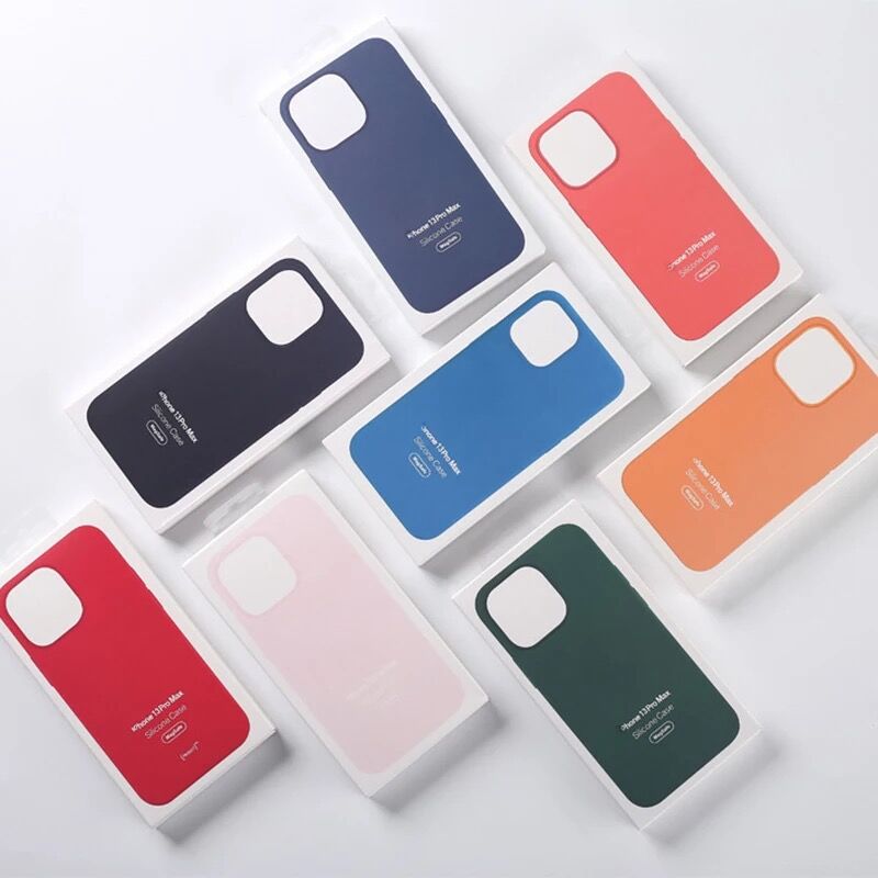 Coque Silicone MagSafe iPhone 12 Pro Max - Gris Blanc – Image 1