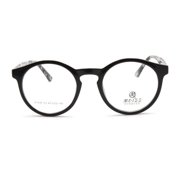 Lunettes de vue M1649 C3 47-22-142 avec clip - Noir/Multicolore – Image 1