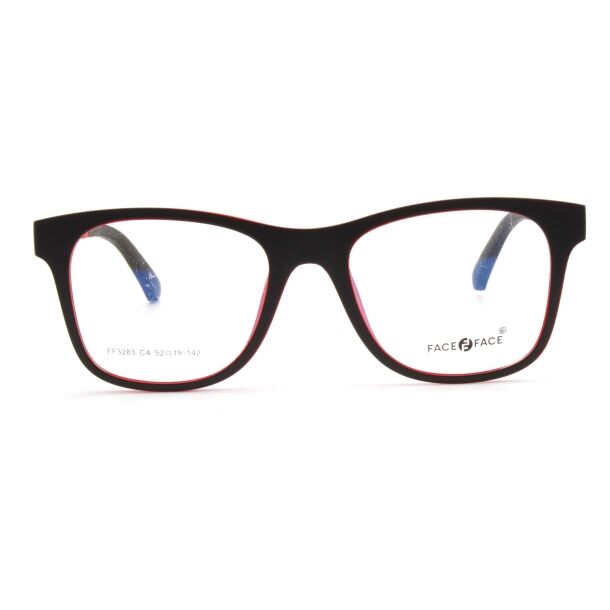 Lunettes de vue femme FF3283 C4 52-19-142 avec clip - Rouge – Image 1