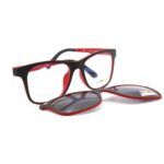 Lunettes de vue femme FF3283 C4 52-19-142 avec clip - Rouge – Image 2