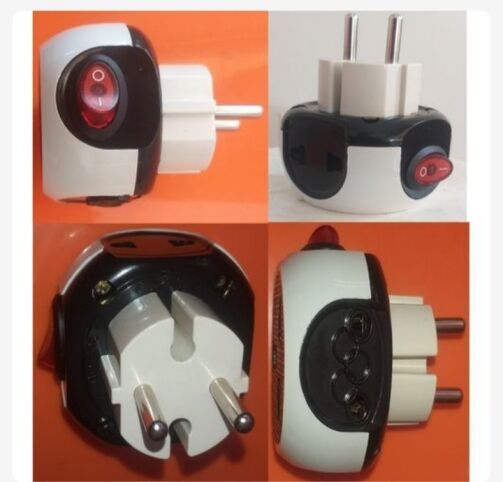 Adaptateur Secteur Multiprise Avec Interrupteur - 3T - 3 sachets – Image 1