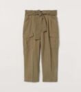 Pantalon paper bag- H&M - Vert kaki