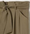 Pantalon paper bag- H&M - Vert kaki – Image 2
