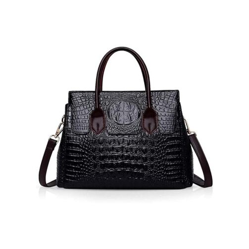 NICOLE & DORIS Sac à main Crocodile Top Handle à bandoulière – Image 1