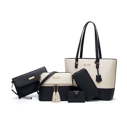Lot de sacs à main pour femme - Noir/Blanc – Image 1