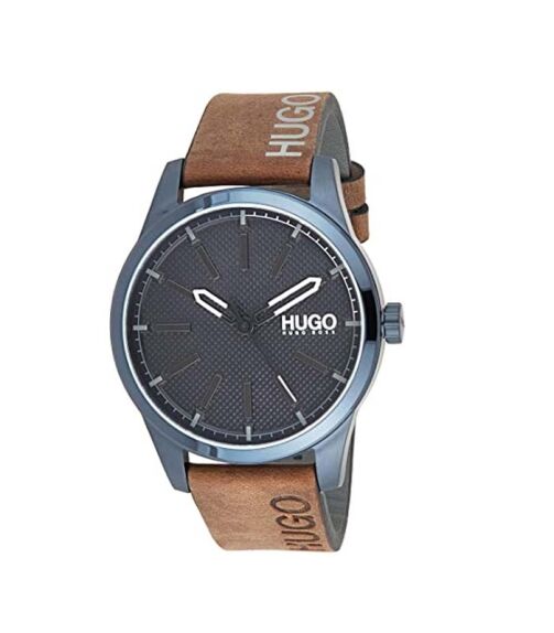 Montre Hugo Boss pour homme avec cadran bleu et cuir marron - 1530145 – Image 1