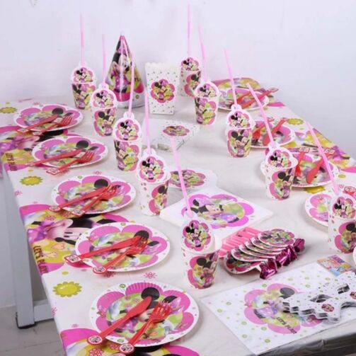 Kit de 82 Pièces pour anniversaire - MINNIE MOUSSE – Image 1
