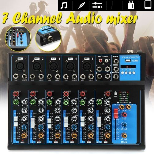 F7 Console de mixage numérique USB pour karaoké professionnel – Image 1