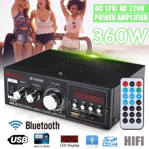 HIFI Audio Bluetooth Stéréo Amplificateur De Puissance – Image 1