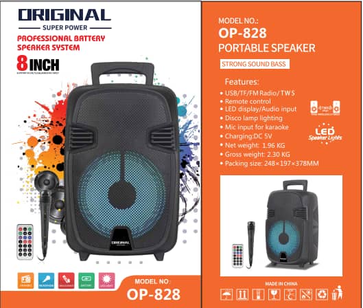 Original Super Power OP-828 Haut Parleur + Micro – Image 1