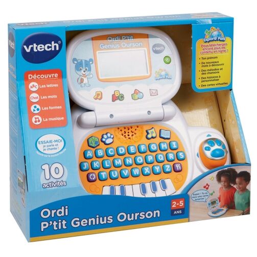 Ordinateur éducatif P'tit Genius Ourson Vtech Bleu – Image 1