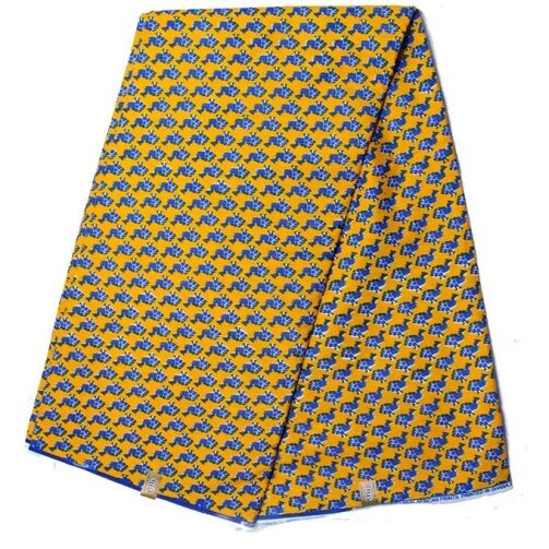 Complet Pagne Africain GTP WAX GHANA Pintade - 6 Yards - Jaune – Image 1