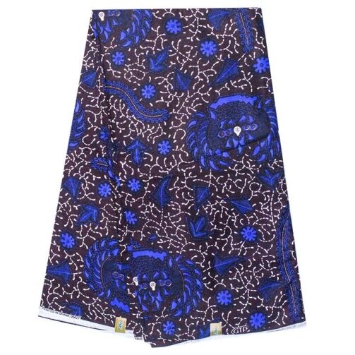 Complet Pagne Africain GTP WAX GHANA Yaodorgor - 6 Yards - Bleu – Image 1
