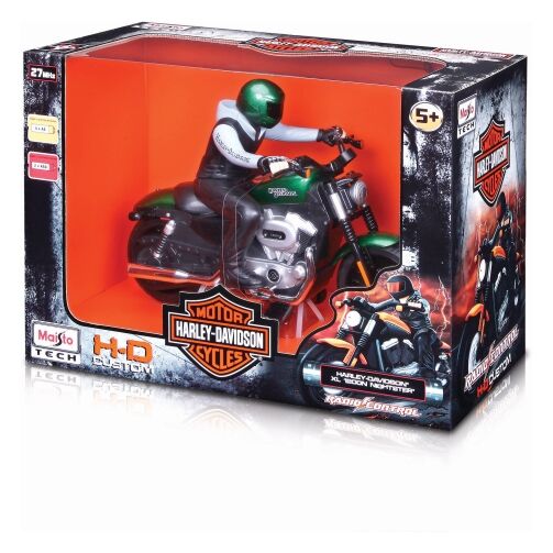 Moto radiocommandé Harley Davidson avec motard +5ans – Image 1