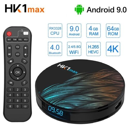 TV Box Android hk1 max tv box, 4 Gb Ram 64 Gb Rom – Image 1