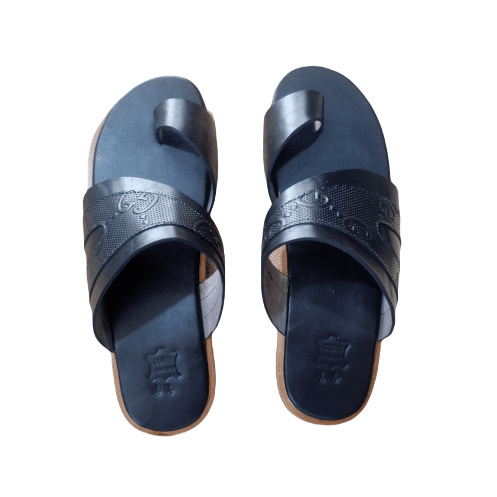 Sandales en cuir - Noir – Image 1