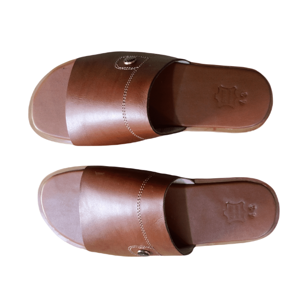 Sandales en cuir - Marron – Image 1