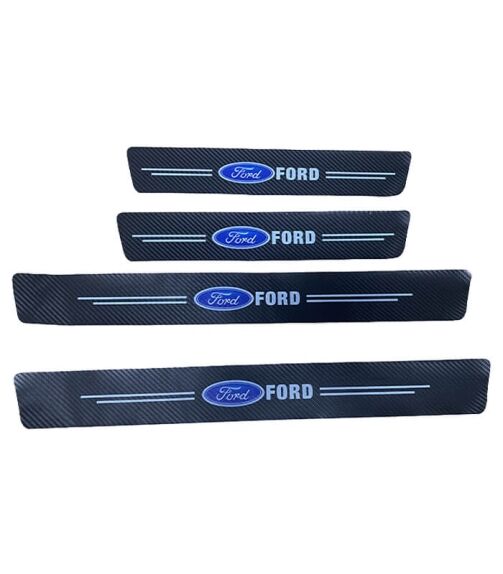 4pcs Autocollant de protection de seuil de porte de voiture - FORD – Image 1