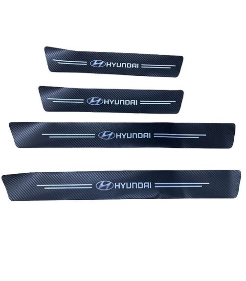 4pcs Autocollant de protection de seuil de porte de voiture -HYUNDAI – Image 1