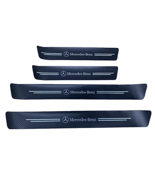 4pcs Autocollant de protection de seuil de porte de voiture -MERCEDES – Image 1