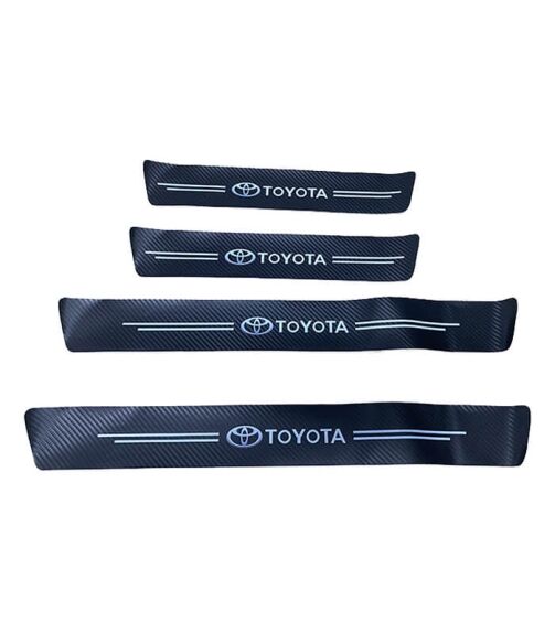 4pcs Autocollant de protection de seuil de porte de voiture – Image 1