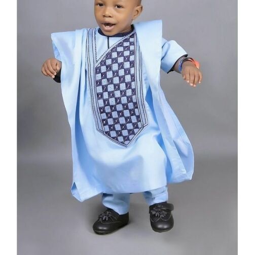 Tunique 3 Pièces Pour Enfant - Bleu – Image 1