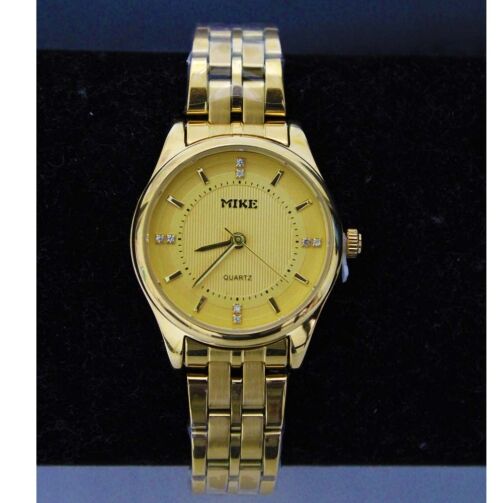 Montre dame fashion en inox avec bracelet - Doré – Image 1