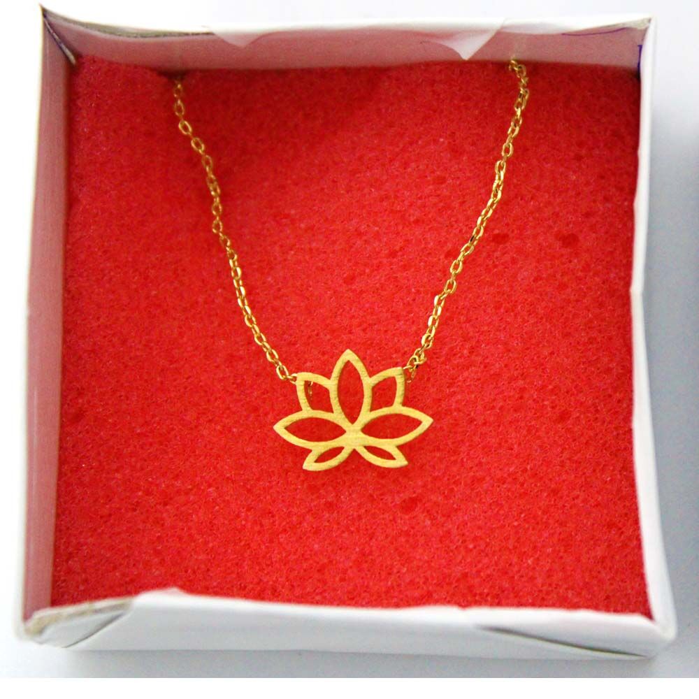 Chaîne pour femme fun motif Fleur couleur Or – Image 1