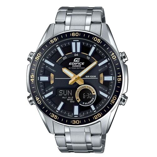 Montre pour homme Casio Edifice analogique-numérique à cadran noir - EFV-C100D-1BVDF (EX439) – Image 1