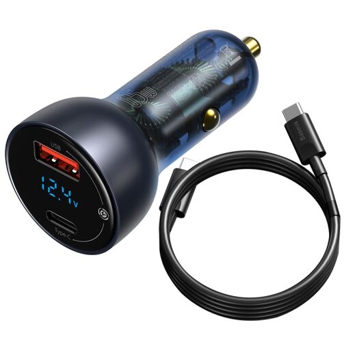 Chargeur De Voiture Baseus - 65W - 5A SCP - Charge rapide - TZCCKX-0G Avec Câble De Type C – Image 1